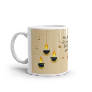 Diwali Printed Coffee Mug | Festive Ceramic Gift Mug for Friends & Family